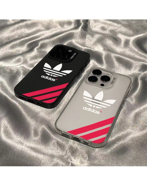 Adidas アディダスブランド iphone15 16pro max 14 13ケース パロディ iphone 15 16 plus 14 pro maxケース 保護ブランドパロディアイフォン15プラス 16 plus カバー 男女兼用