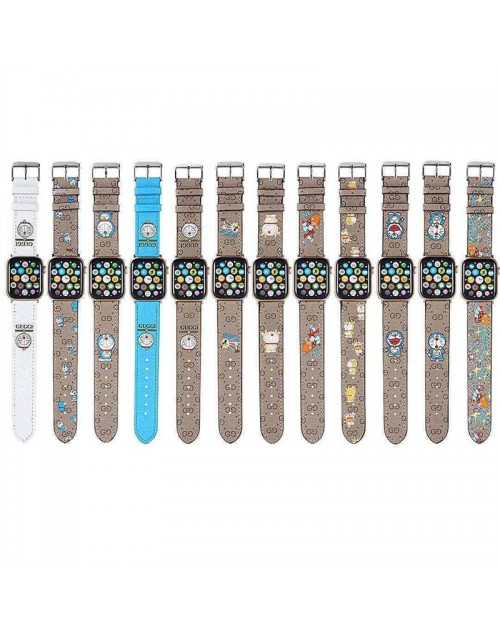 Gucci グッチapple watch 10/9/8/SE2/ULTRAストラップ ファッションモノグラム アップルウォッチ10/x/ultra2/SE2バンド レザー製アップルウォッチ10/9/Ultra 49mmバンド 芸能人愛用，アップルウォッチ10/98/7バンド 調節可能Apple Watch 7 8 9 10 xベルト シリコン