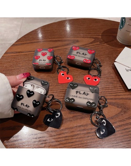 コムデギャルソン リンカン comme des garcons ハイブランド Airpods 4/Pro2保護カバー カラビナ付きエアーポッズ 4/プロ2/3ケース レザー 革製airpods pro2ケース ネクタイ型 軽量 airpods pro2/3ケース チエーン付きメンズ レディース