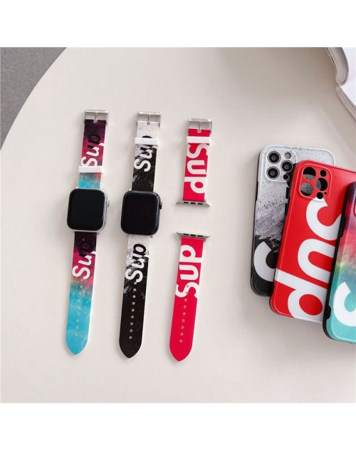 Supreme シュプリームapple watch 10/9/8 バンドファッションApple Watch 7 8 9 10 xベルト シリコン