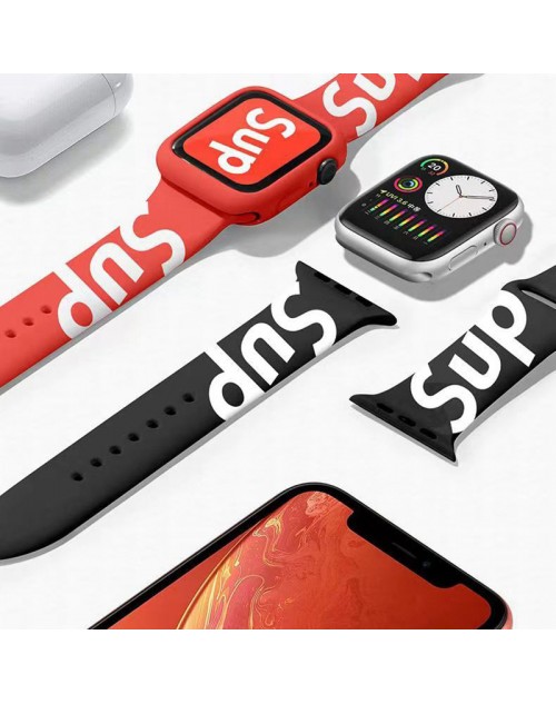 シュプリームブランド アップルウォッチ10/9/se2/ultra2ハンド かわいいカウズapple watch 10/9/8ストラップ ファッションナイキアップルウォッチ10/x/ultra2バンド 調節可能