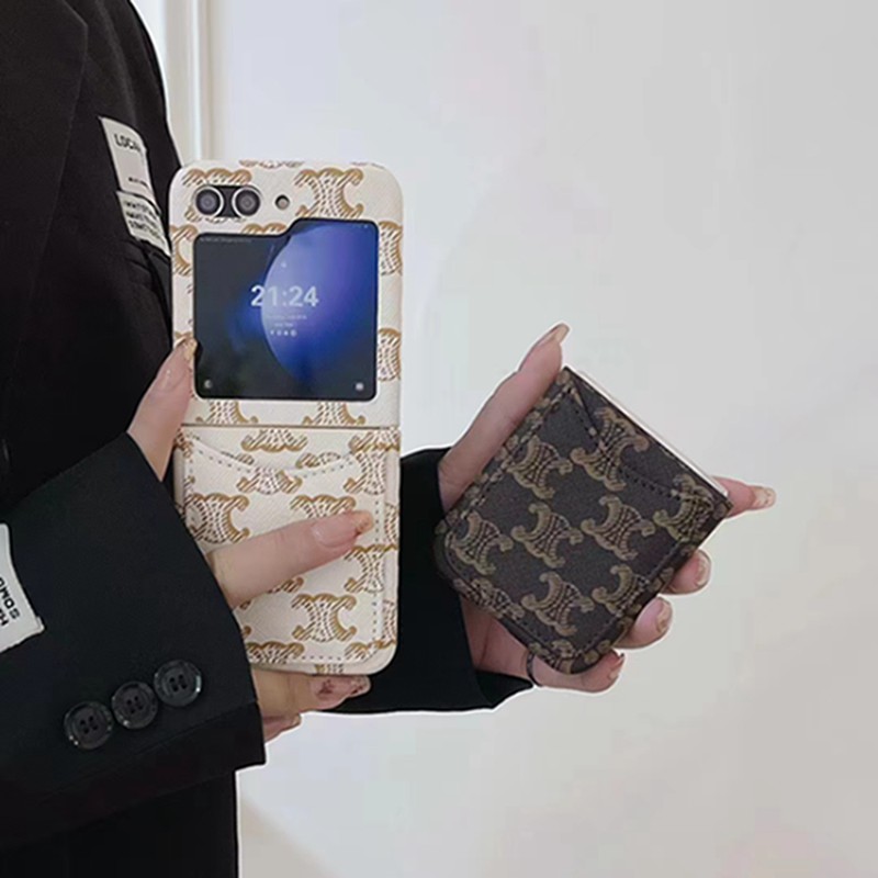 CELINE セリーヌブランドGalaxy Z Flip 5 6ケース 折りたたみ 